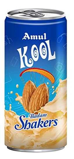 Amul Kool Badam Milk Shake (Can) - Pack of 5